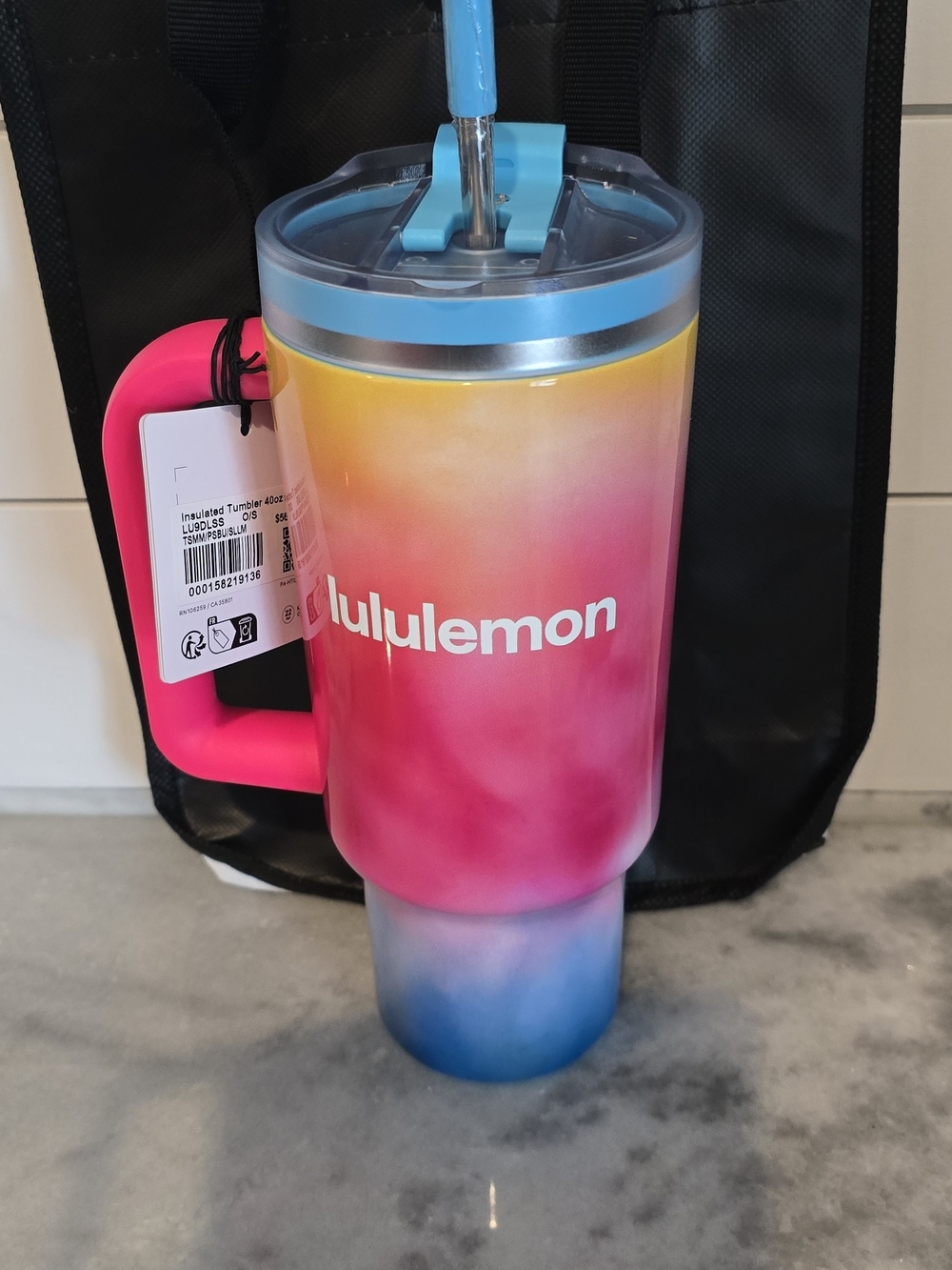 lululemon athletica Ombre Insulated Travel Tumbler in Pink and Blue